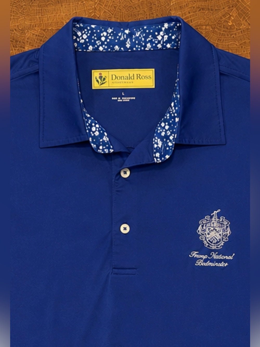 Trump National Bedminster Golf Polo Shirt Blue Men’s Large